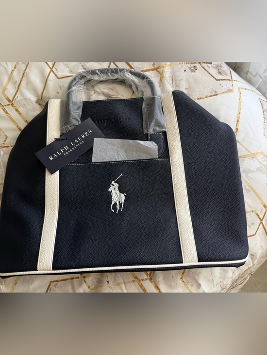 Ralph Lauren Other - Ralph Lauren Navy and Cream Polo Logo Men’s Duffle Bag